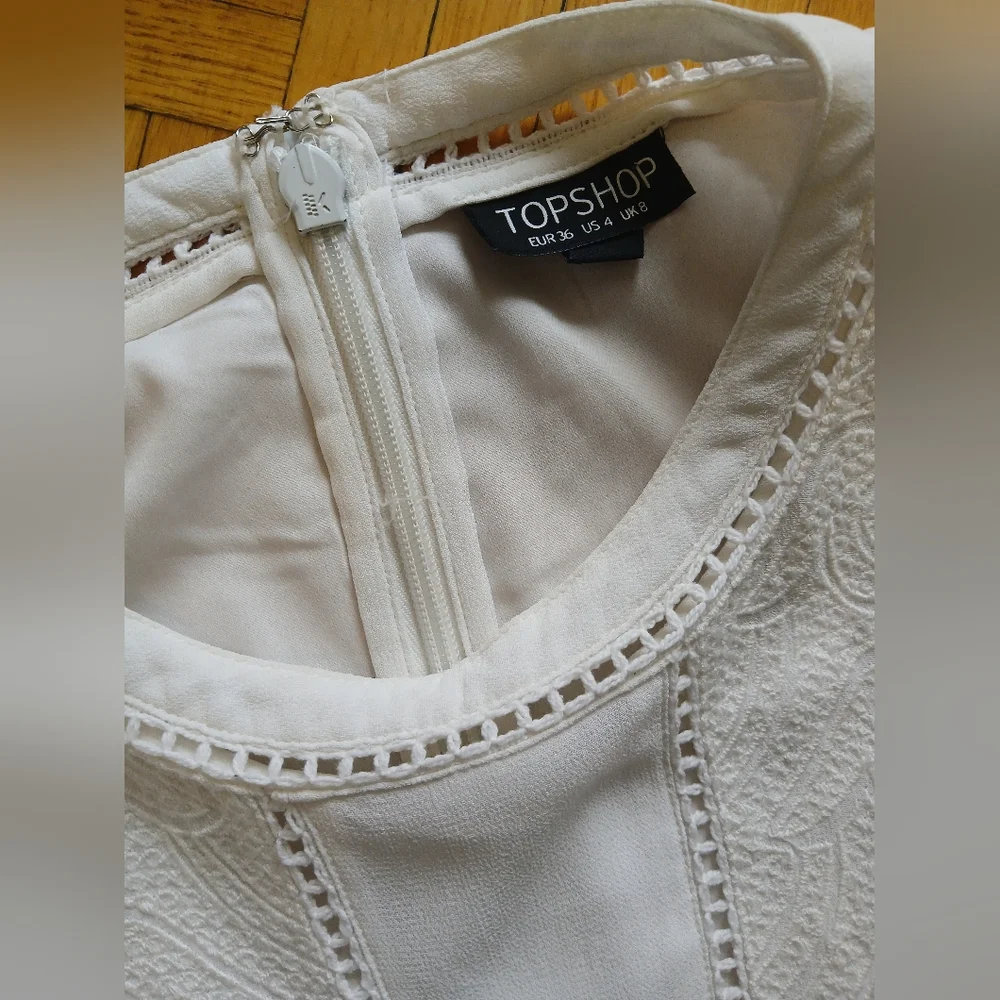 Topshop Embroidered Eyelet Dress - Picture 4 of 14